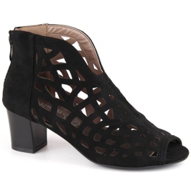 Bottines M.Daszyński W SAN32A en daim noir le noir 10