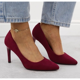 Escarpins Sergio Leone 1339 en daim rouge 8