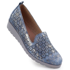 M.Daszyński Chaussures à M. Daszyński MR1628-20 dans Flowers bleu 5