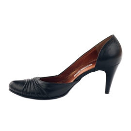 Pees Escarpins Cuir Noir 257 2
