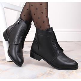 Bottines en cuir femme Dolce Pietro noires le noir 2