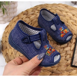 Chaussons garçons sandales home bleu marine Nazo 1