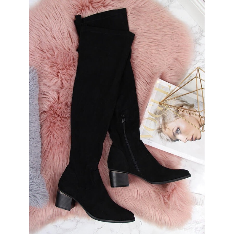 Cuissardes eVento suède noir pour femme 1