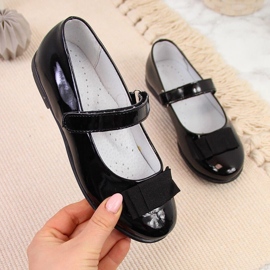 Ballerines laquées noires pour filles Kornecki 4246 le noir 1