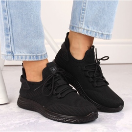 News Chaussures de sport légères en mesh noir 1