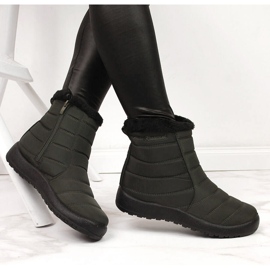 Bottes de neige imperméables avec une fermeture éclair NEWS kaki vert 1
