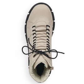 Bottes isolées beiges pour femmes Rieker X3428-60 1 Bottes isolées beiges pour femmes Rieker X3428-60 1