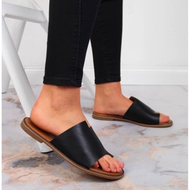 Tongs noires pour femme Jezzi le noir 2