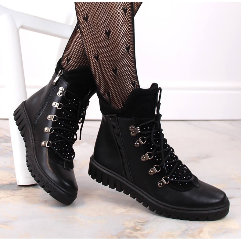 Bottes en cuir isolées pour femmes Noir Dolce Pietro le noir 1