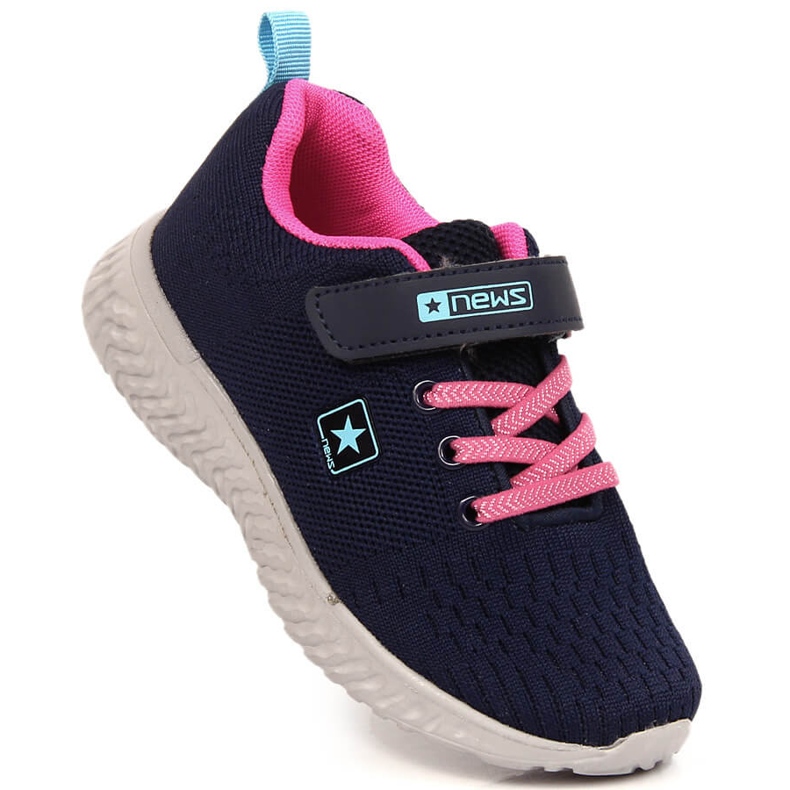 News Chaussures sport résille bleu marine fille 1