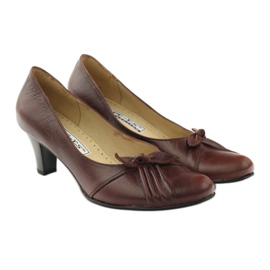 Escarpins en cuir marron PEES brun 4