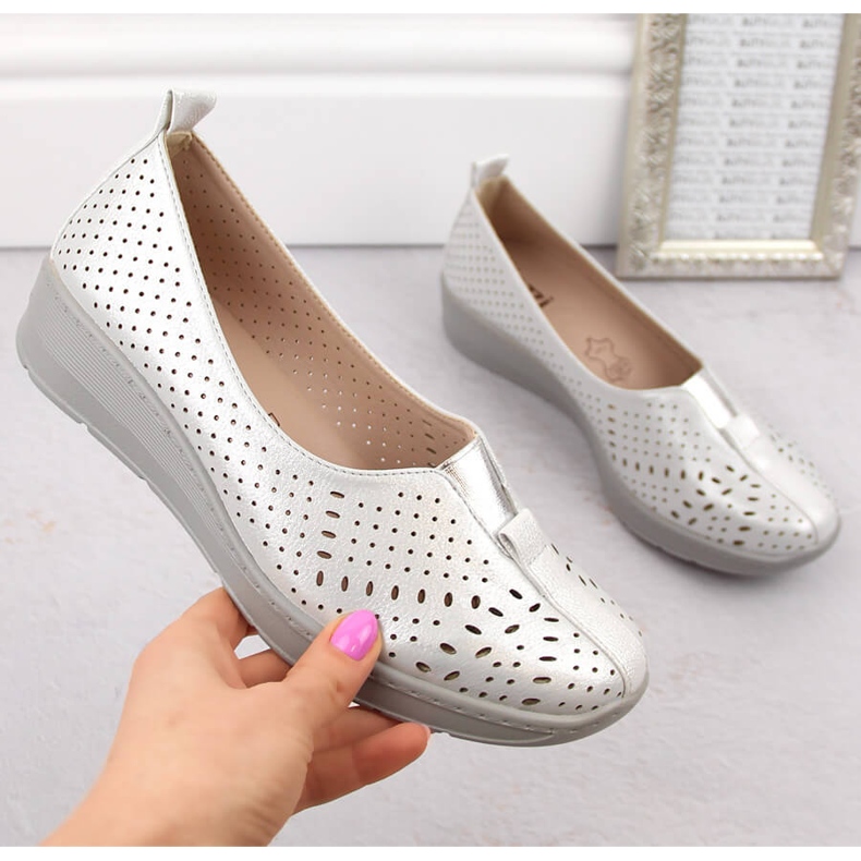 Slip-on argent ajouré femme Jezzi RMR1840-13 1