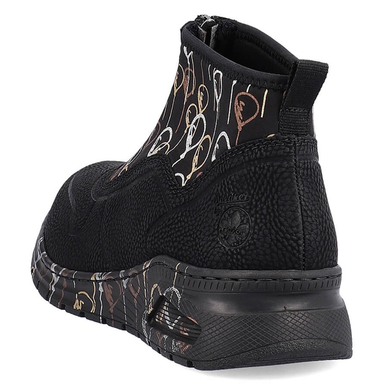 Bottines pour femmes baskets de sport avec fermeture éclair noir Rieker M4953-00 le noir 1 Bottines pour femmes baskets de sport avec fermeture éclair noir Rieker M4953-00 le noir 1