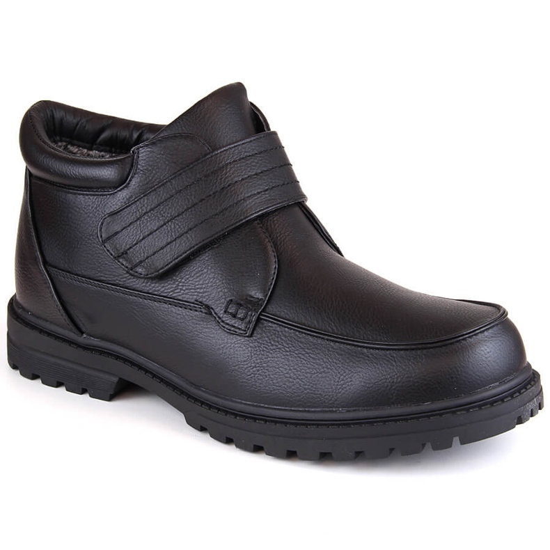 Atletico Bottes velcro isolées pour hommes, noires Man's Style WS-004 le noir 2 Atletico Bottes velcro isolées pour hommes, noires Man's Style WS-004 le noir 2