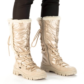 Bottes de neige imperméables femme hautes beiges Rieker Z1083-62 2 Bottes de neige imperméables femme hautes beiges Rieker Z1083-62 2