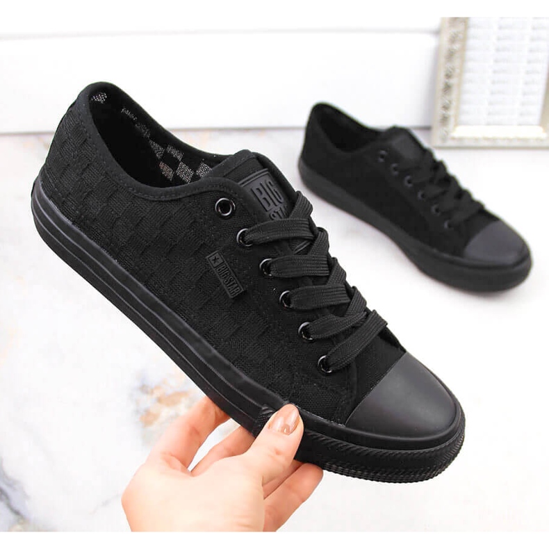 Baskets ajourées noires femme Big Star LL274072 2