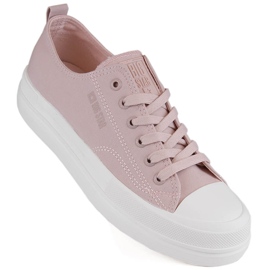 Baskets plateforme femme nude Big Star LL274970 rose 1
