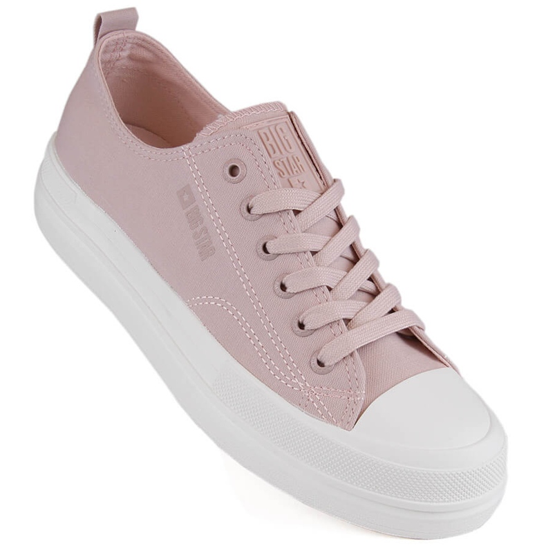 Baskets plateforme femme nude Big Star LL274970 rose 1