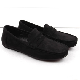 News Chaussures en daim, mocassins à enfiler pour hommes, noir Unisoft 7710 le noir 3