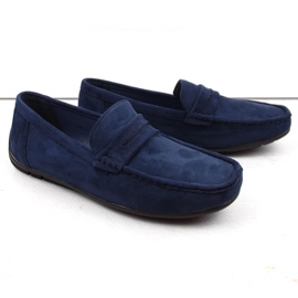 News Chaussures en daim, mocassins à enfiler pour hommes, bleu marine Unisoft 7710 2 News Chaussures en daim, mocassins à enfiler pour hommes, bleu marine Unisoft 7710 2
