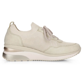 Chaussures de sport compensées confortables pour femmes, beige Remonte D2406-60 1