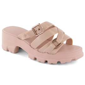 Chaussons parfumés confortables pour femmes à talons nude Zaxy NN285044 rose 1