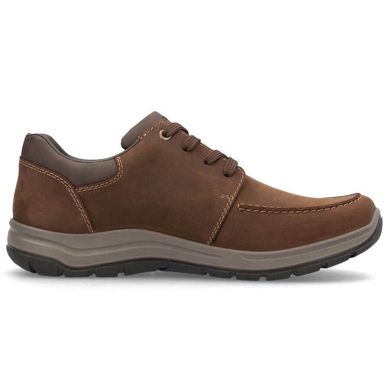 Chaussures décontractées en cuir pour hommes, marron, Rieker 03601-22 brun 2
