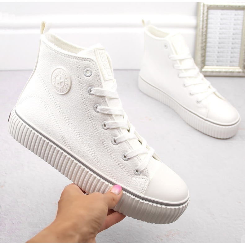 Baskets montantes isolées, blanc Big Star OO274788 2