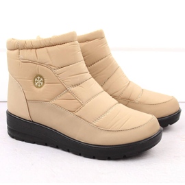 Bottines de neige compensées femme, beige News 5029 2