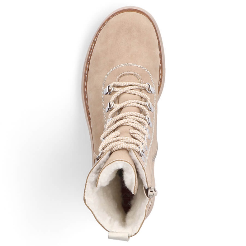 Bottes isolées pour femmes, beige, Rieker 72643-60 1 Bottes isolées pour femmes, beige, Rieker 72643-60 1