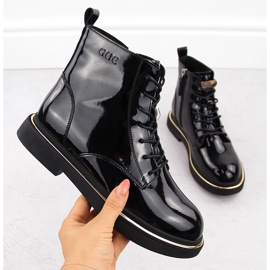 Bottines femme en cuir verni noir Goe OO2N4109 1