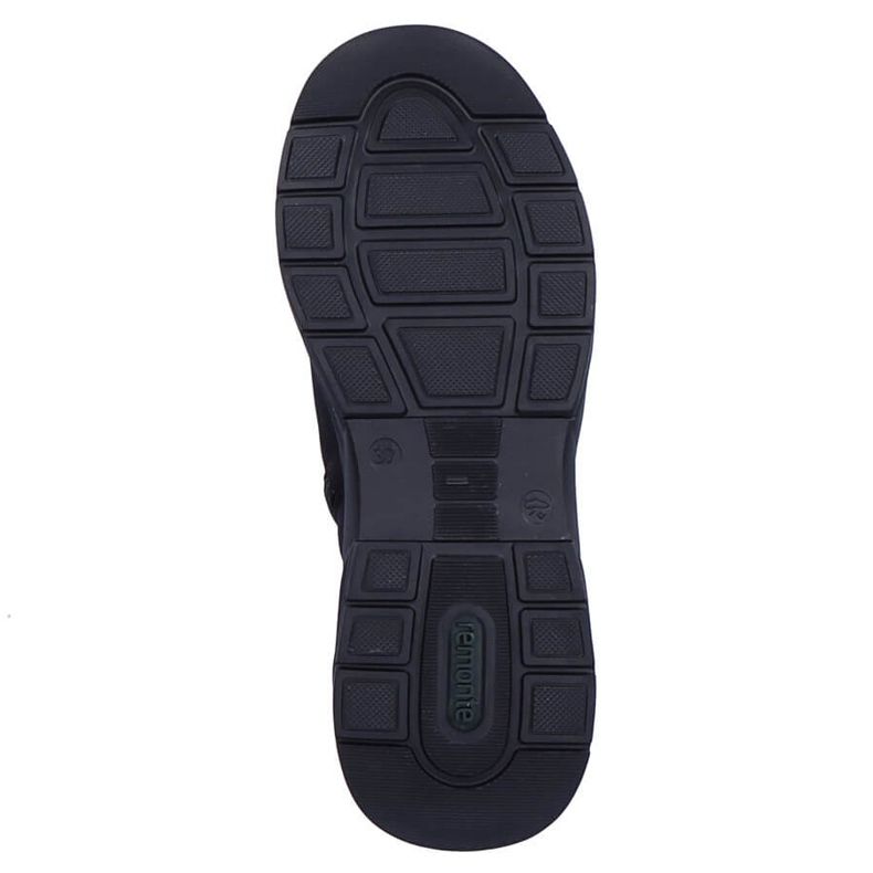 Bottines compensées noires imperméables pour femme Remonte D6677-03 2