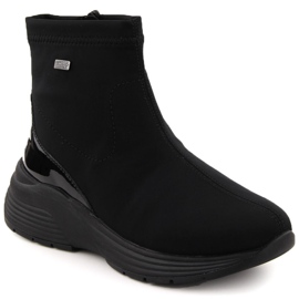 Bottines compensées noires imperméables pour femme Remonte D6677-03 le noir 7