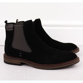 Bottines Chelsea homme en cuir noir Big Star OO174154 1