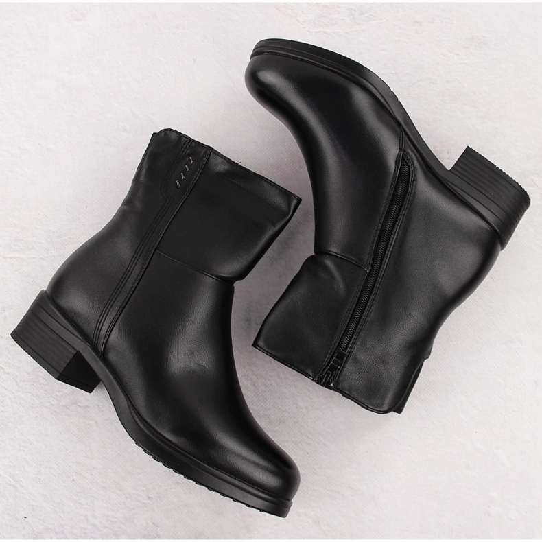 Bottines isolées noires pour femmes Filo Donna Z24-39 le noir 1