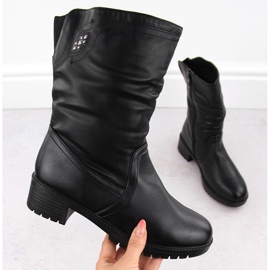 Bottines hautes isolées noires pour femmes Filo Donna Z24-43 1