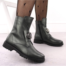 Bottes isolées pour femmes avec décoration, vert Potocki 12441 5