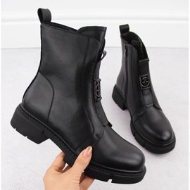 Bottines en cuir noir pour femme Filippo DBT6524 le noir 2