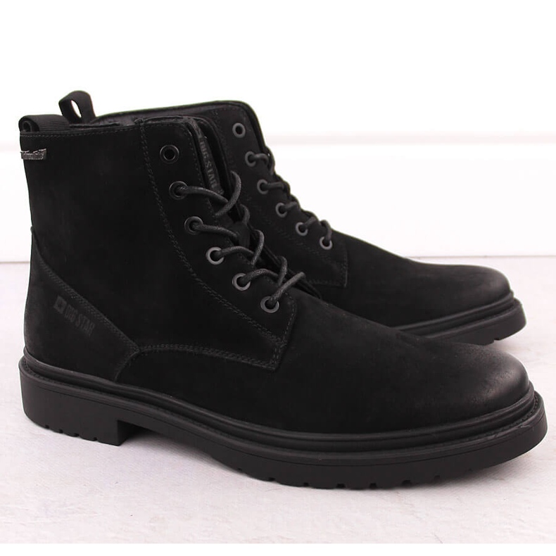 Boots homme en cuir Thinsulate noires Big Star OO174148 1