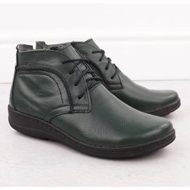 Bottines isolées en cuir, vert Helios 612-2 3