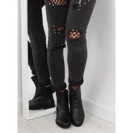 Bottes femme isolées noires F7091-1BLACK le noir 1