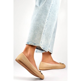Ballerines femme confortables beiges à nœud GD-XR392A-BE 3