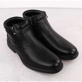 Bottines isolées avec fermetures éclair pour hommes, noires Unisoft 7516 le noir 2