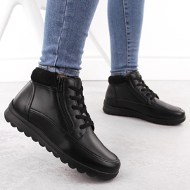 Bottes en cuir noir confortables et isolées par Filippo DBT6629 le noir 6