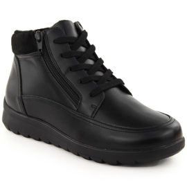 Bottes en cuir noir confortables et isolées par Filippo DBT6629 le noir 1