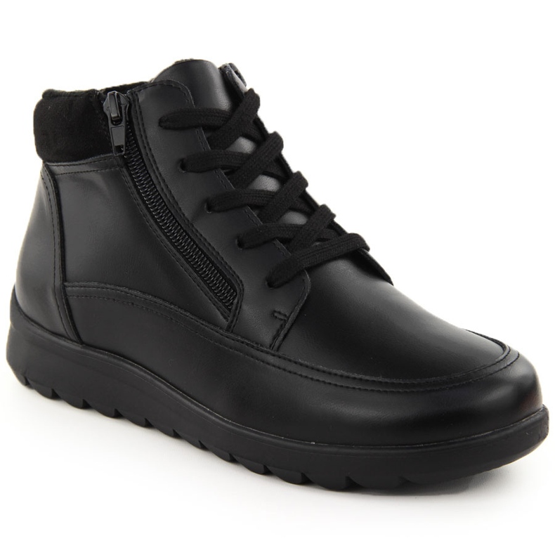 Bottes en cuir noir confortables et isolées par Filippo DBT6629 1