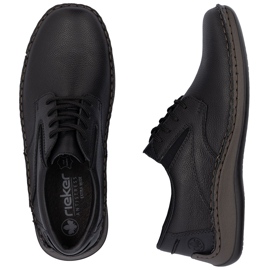 Chaussures en cuir des hommes Comfort Rieker 05211-00 noir 2