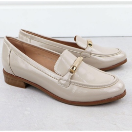 Chaussures à laquaison beige Potocki SZ12065 pour femmes à faible teneur 2