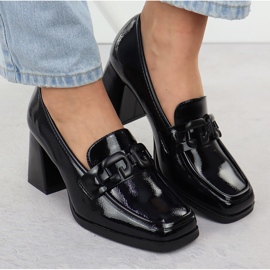 Chaussures pour femmes peintes sur le post Black Potocki SZ12553 le noir 1