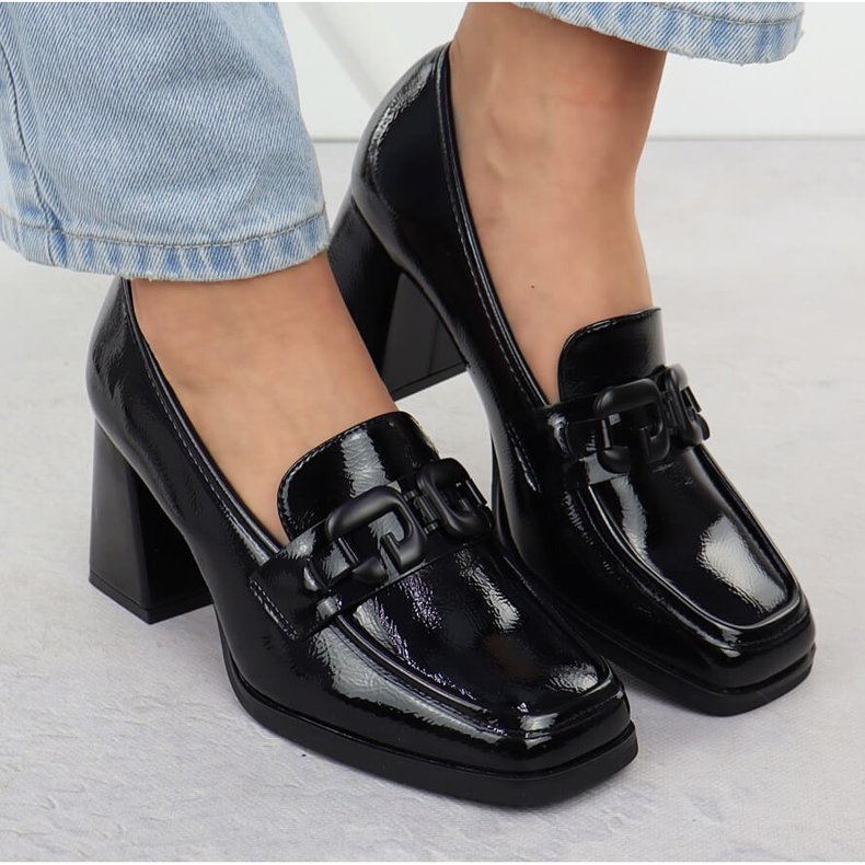 Chaussures pour femmes peintes sur le post Black Potocki SZ12553 le noir 1